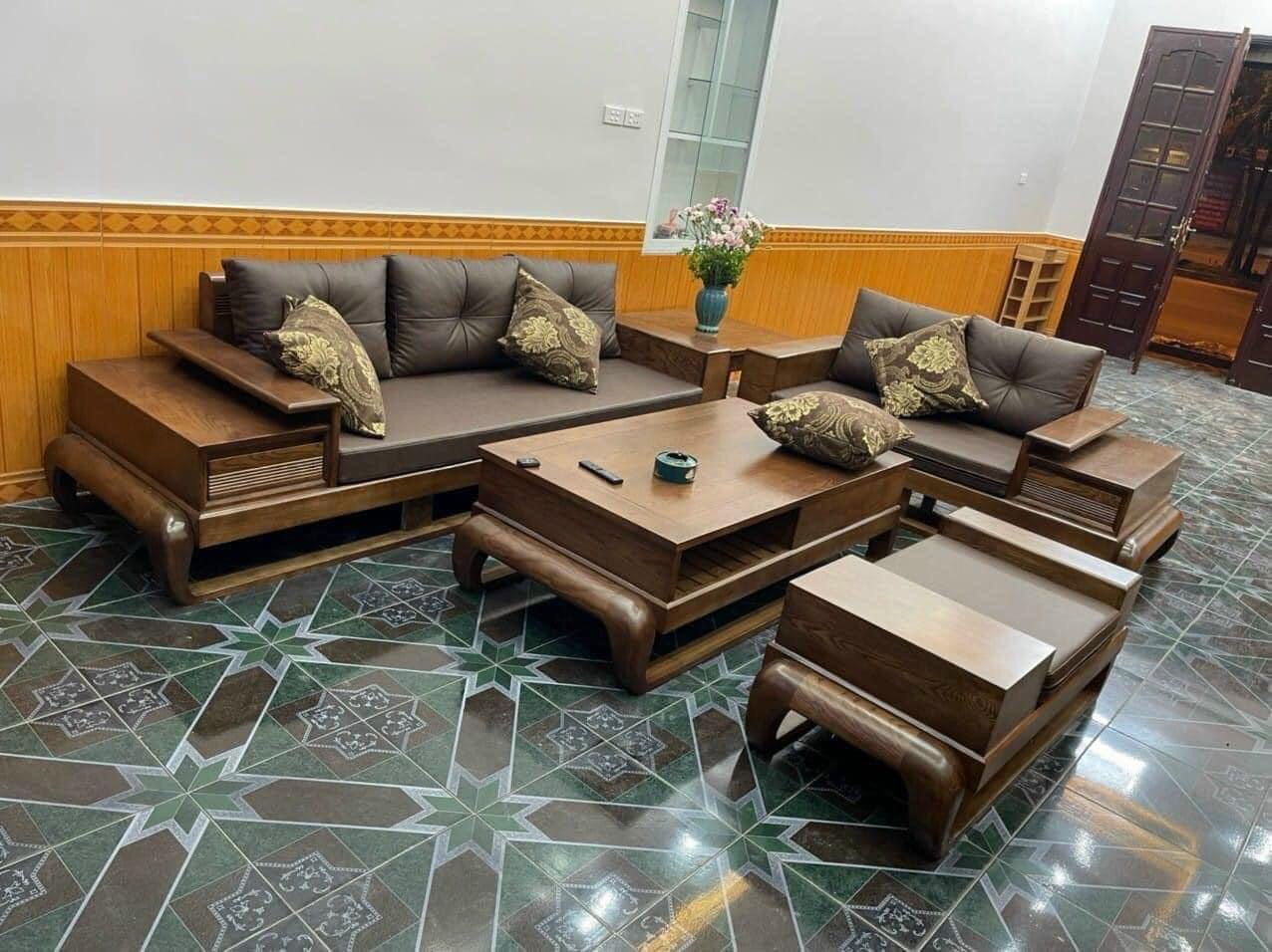 Mẫu Sofa Gỗ Phòng Khách new CA10